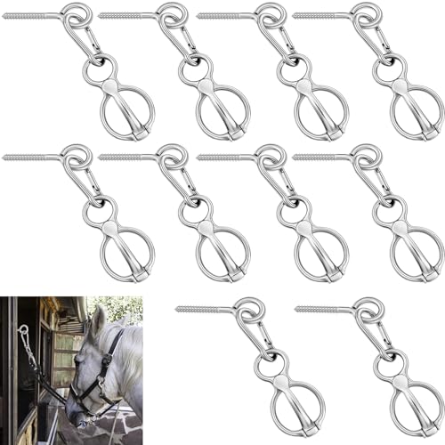 Horse tie rings set with eye bolts and snaps