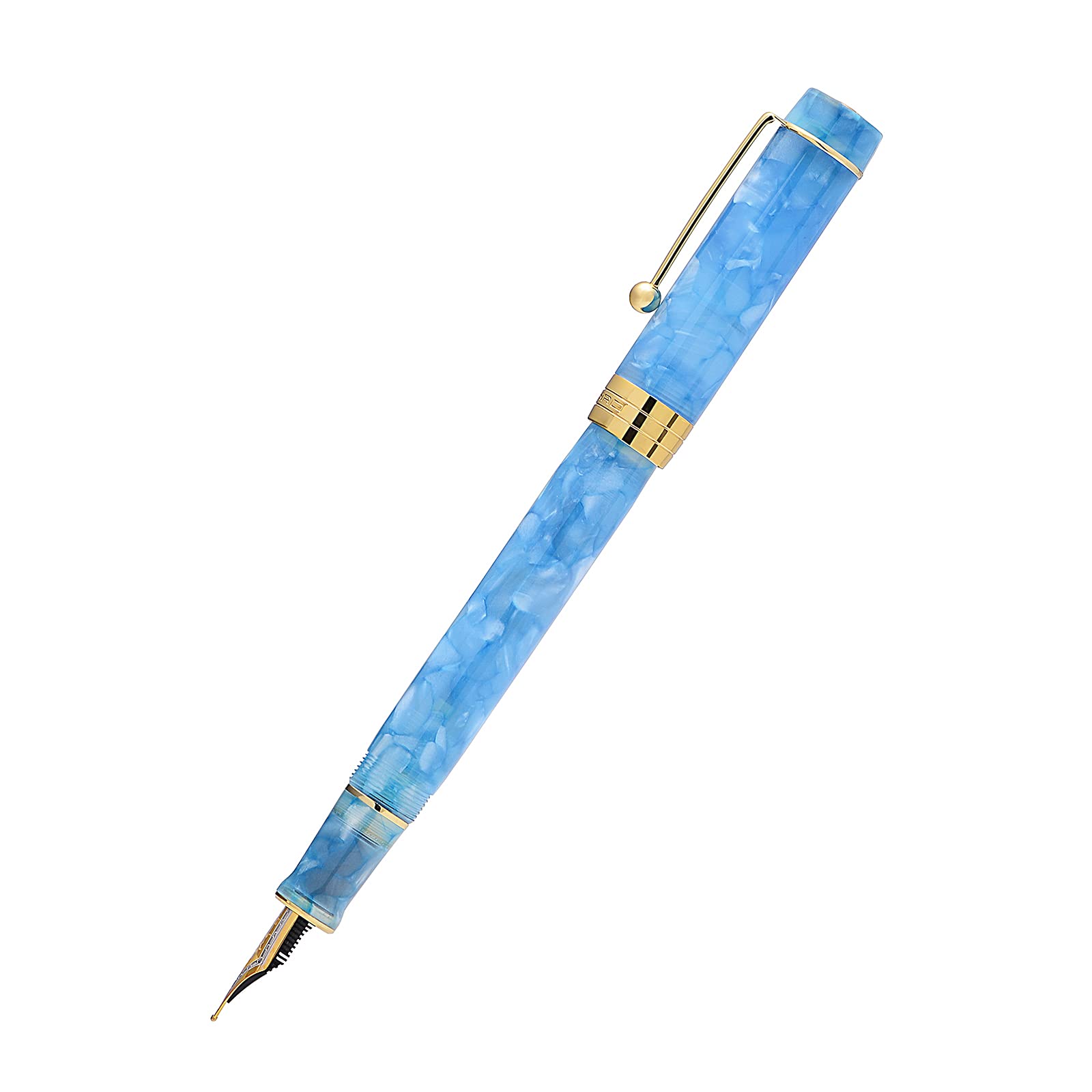 Caran D'Ache Stilografica acciao, pennino oro F - CITRON BLEU gioielli