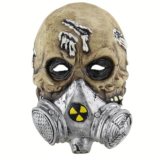 Mqhxellw Scary Horror Biohazard Skull Latex Mask for Halloween Party
