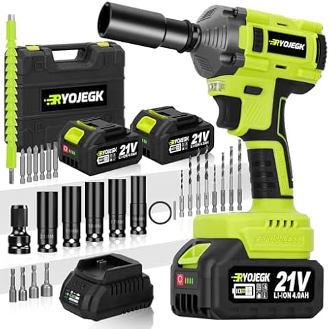 RYOJEGK Compact Cordless Impact Wrench Set Cover