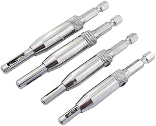 Gasea 4pcs Door Cabinet Self Centering Hinge Drill Bits Set Window Woodworking Puncher Hole Drilling Tool 5/64, 7/64, 9/64, 11/64