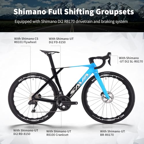 SAVADECK SLR8-Ultegra Full Carbon Road Bike, Carbon Fiber