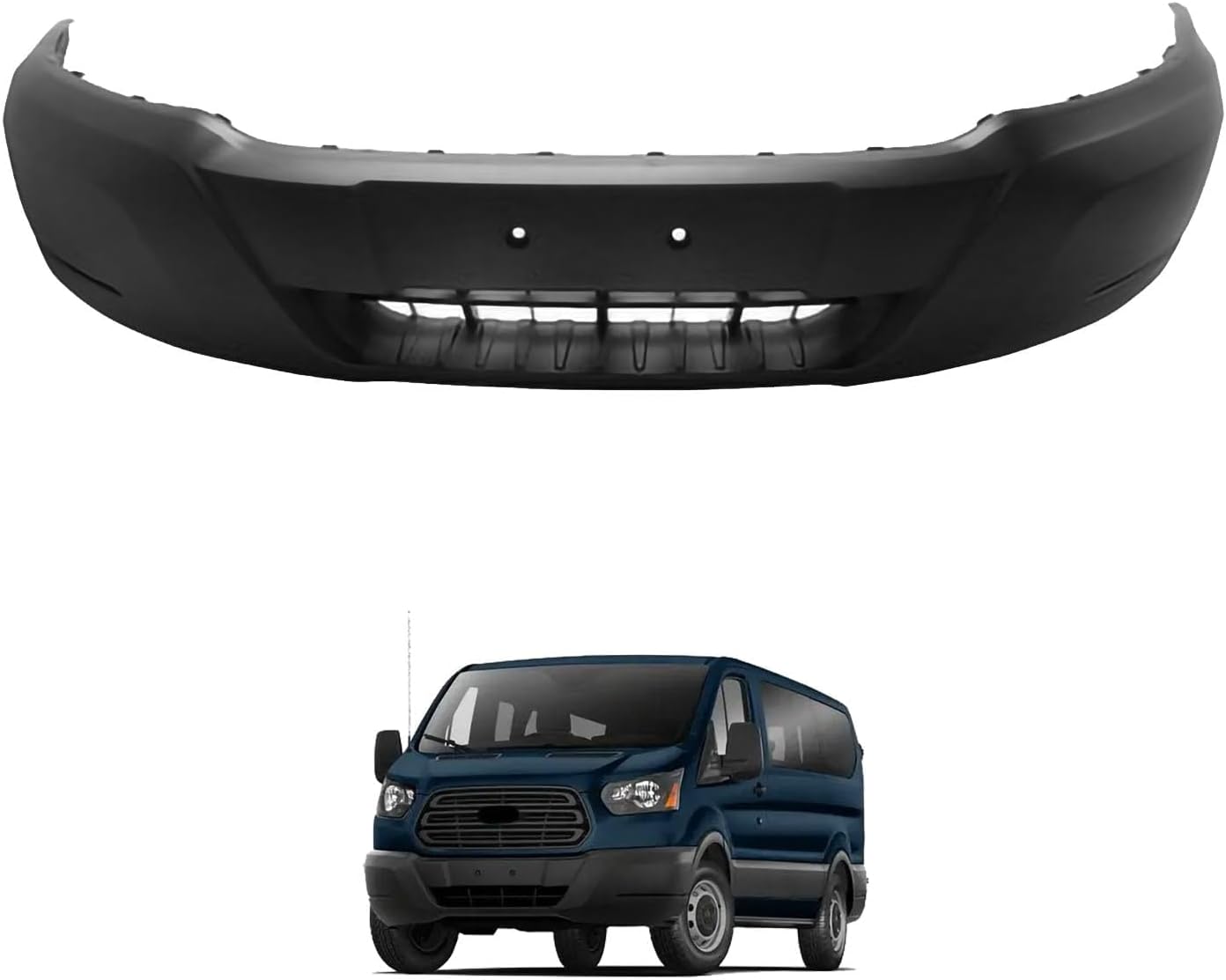 Front Bumper Cover Fascia Compatible with 2015-2019 Ford Transit-150 250 350 3.2L 3.5L 3.7L #FO1000707C CK4Z17757AA