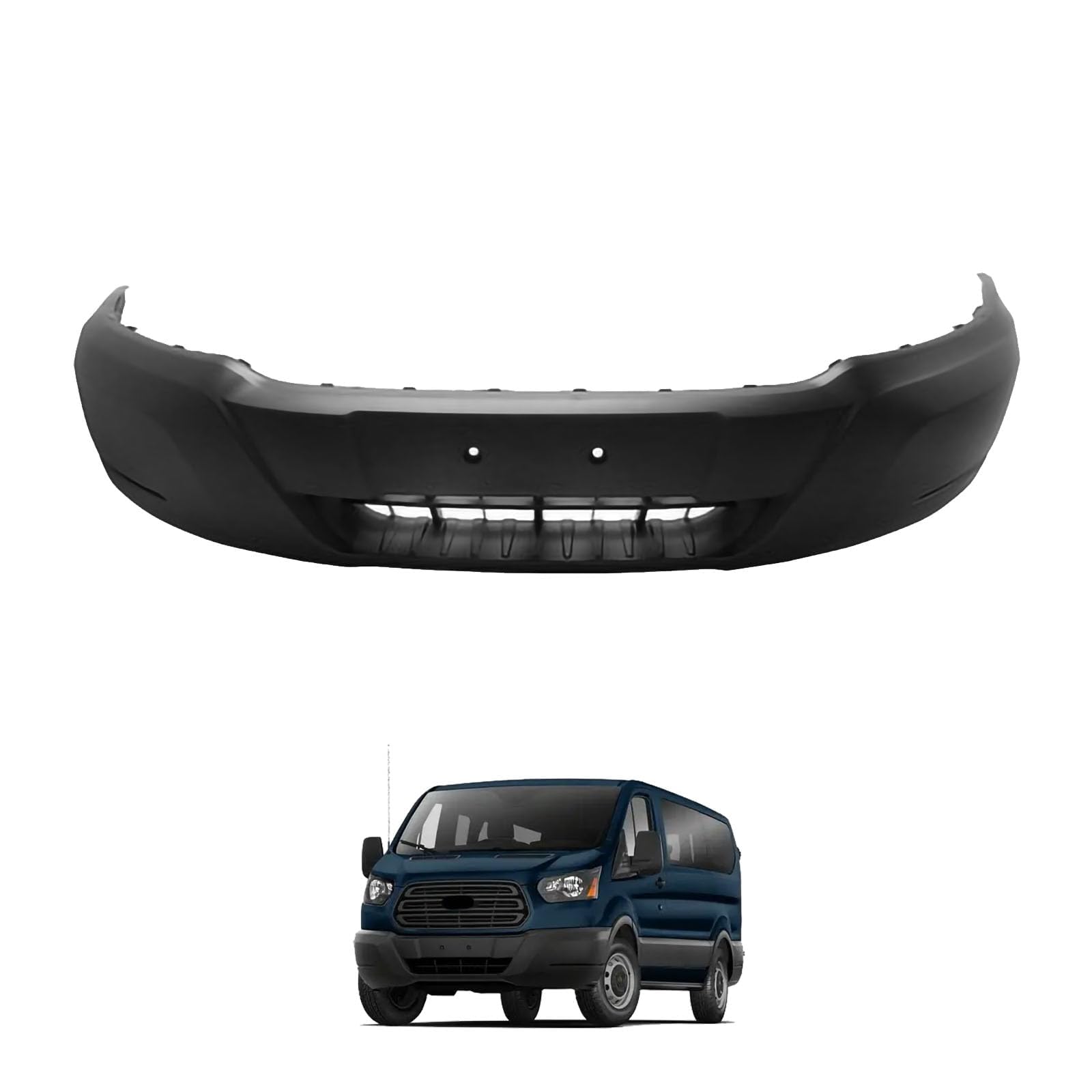Front Bumper Cover Fascia Compatible with 2015-2019 Ford Transit-150 250 350 3.2L 3.5L 3.7L #FO1000707C CK4Z17757AA