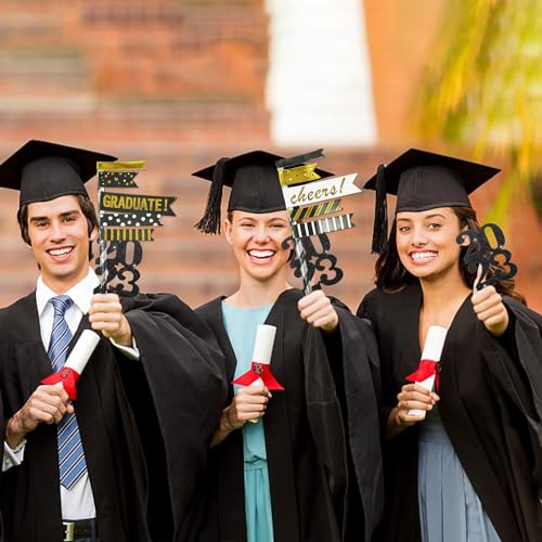 Image of Rozi Decoration Graduate Cake Topper for Decoration Items, Congratulation Decor, Graduation Party Set of 2 Pcs