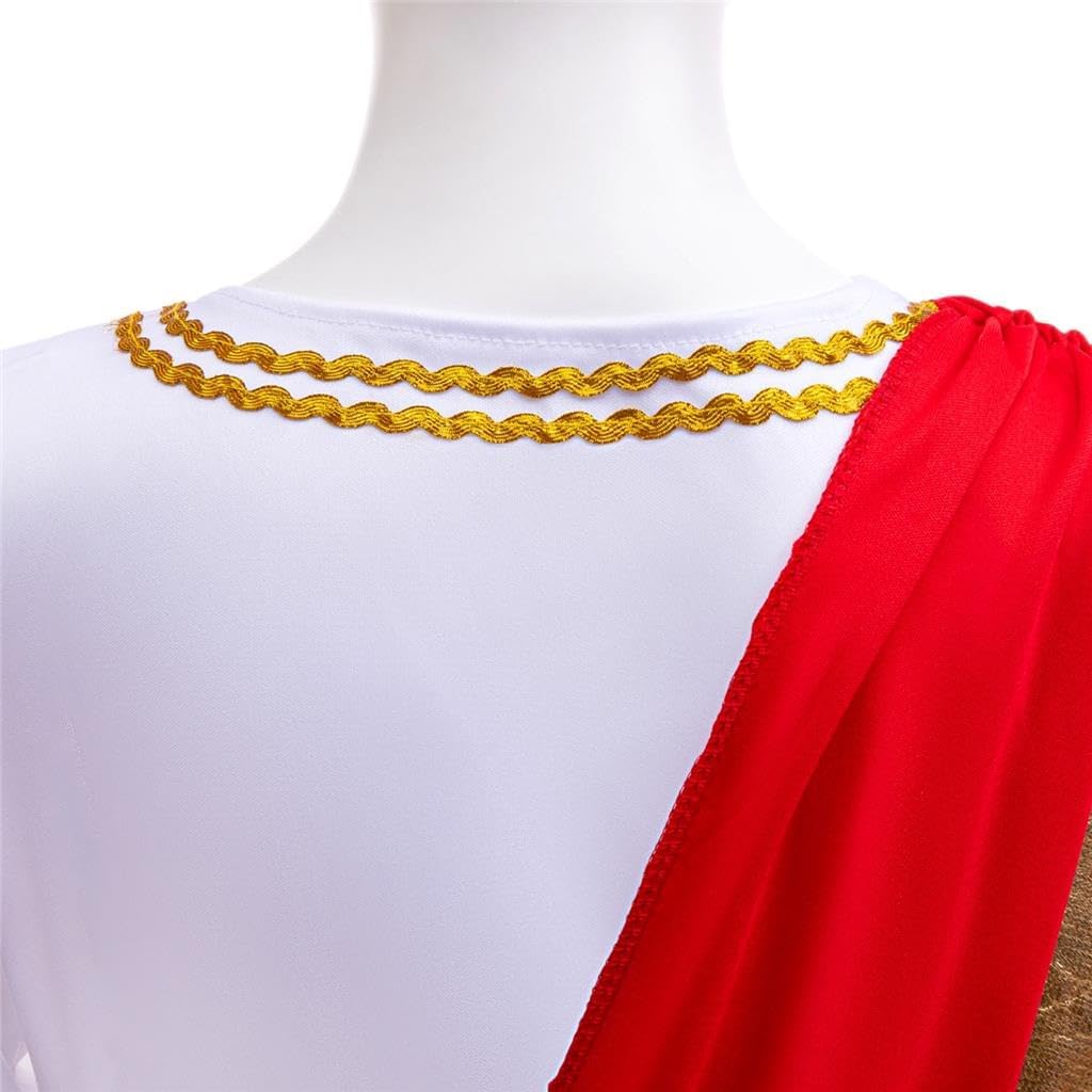 Dressy Daisy Roman Greek Costume with Laurel Headband for Toddler Kids Boys Halloween Dress Toga God Outfit Size 4-14