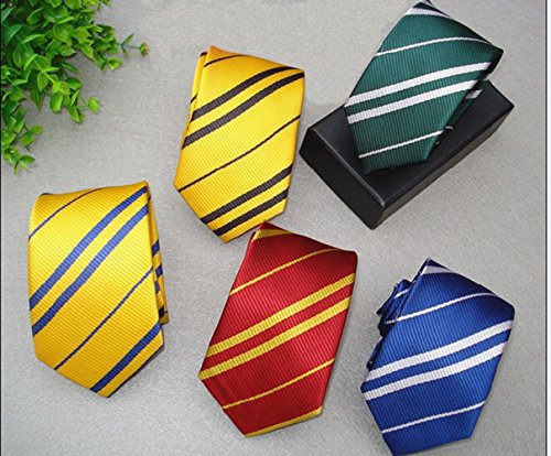Tie Costume Striped Necktie Halloween Cosplay Party Supplies Accessories For Kids And Adults (Yellow) #TOP2