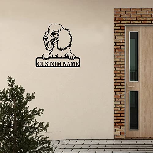 Alioyoit Custom Name Pet Dog Sign Plaque Metal Sign Simple Steel Metal Wall Art Decor Sign Decorative Metal House Numbers Sign Family Sign For Bedroom Dining Room Indoor Outdoor Home Decor 24 Inch #TOP5