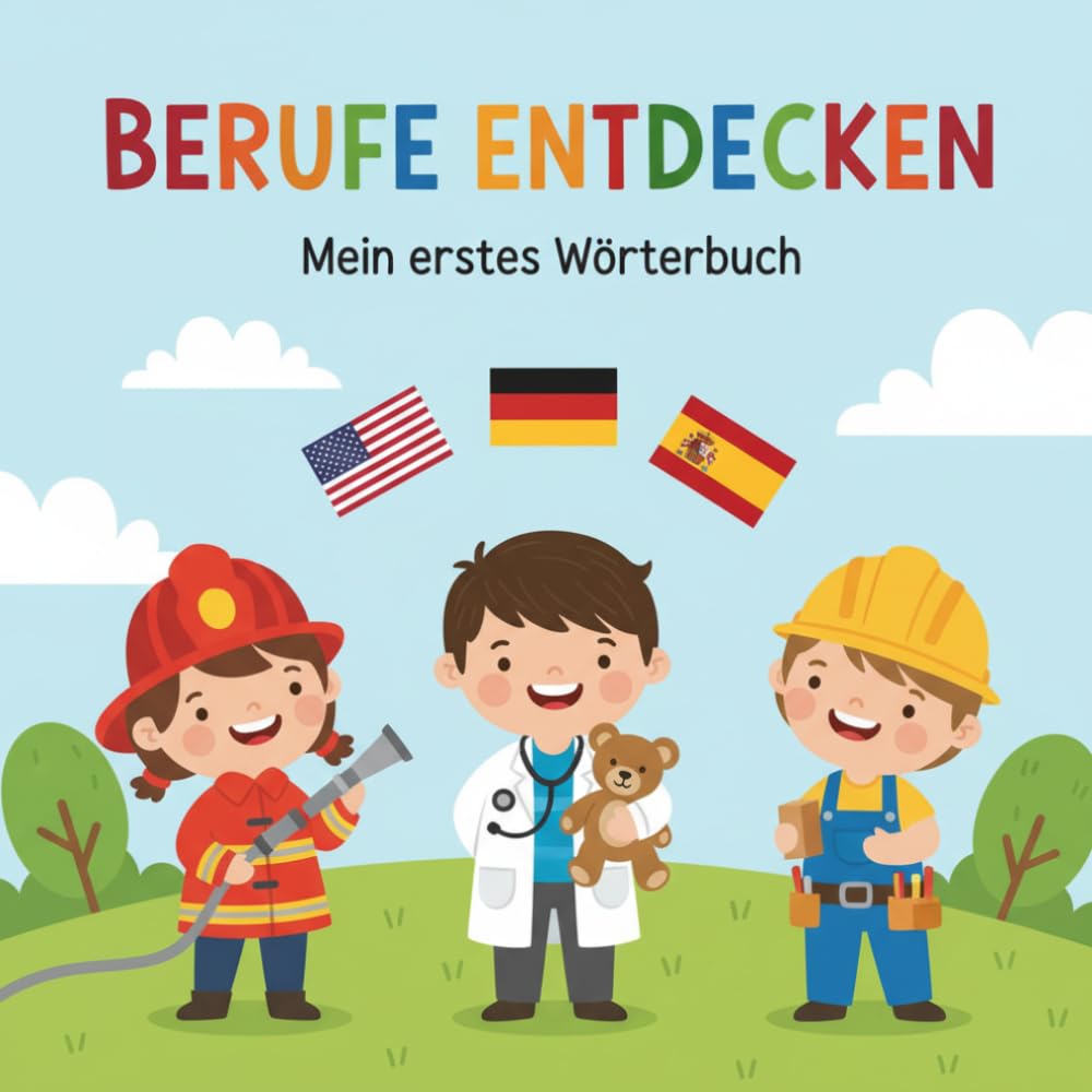 Mein Berufe Wörterbuch in 3 Sprachen: Deutsch, Englisch & Spanisch spielerisch lernen – Berufe und Alltagswörter für Kinder ab 2 Jahren (3 Sprachen ... Englisch & Spanisch kinderleicht lernen)
