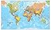 Giant World MegaMap, Large Wall Map - Paper with front sheet lamination - 77.95 x 48.03 inches