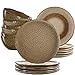 Produktbild Leonardo Matera Steingut Geschirrset, 18 teilig, Keramik-Teller, Schalen, spülmaschinengeeignetes Kombiservice für 6 Personen, 380 ml, Ø 22,5 & 27 cm, beige, 026051