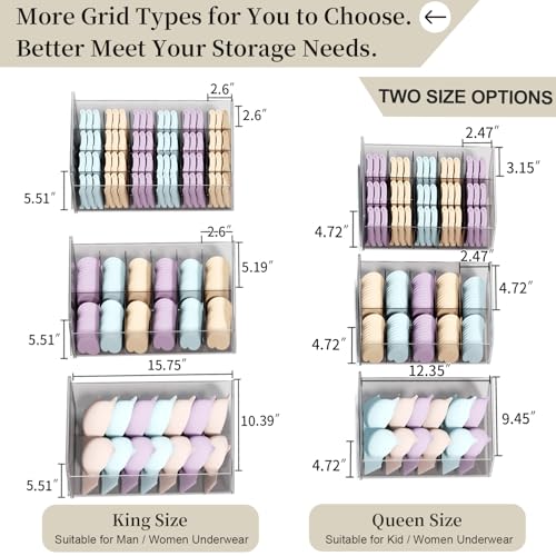 Underwear-Organizer-Drawer-15-Cells-Plastic-Sock-Underwear-Storage-Drawer-Stackable-Closet-Organizers-and-Storage-Box-for-Bras-Socks-Scarves-Ties-Belt-Queen-Size-White-1-Pcs