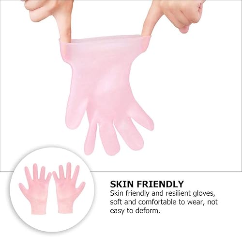 Miniatura 4 de 2 pares de guantes hidratantes blanqueadores anti-secado de belleza manoplas agrietadas manos reparación guantes de noche guantes tratamiento de