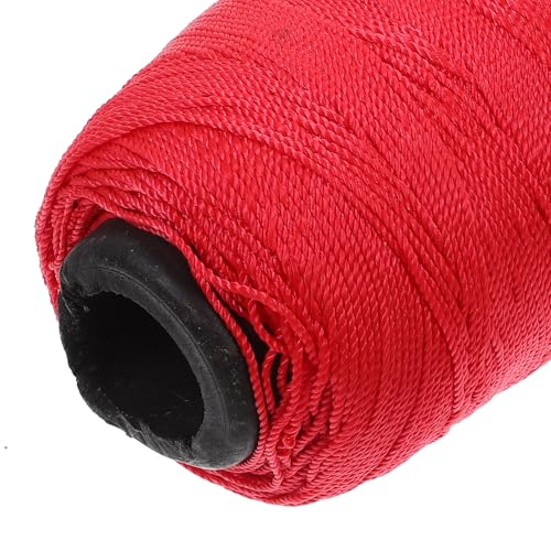Línea de cuerda de nylon retorcido para albañilería y construcción, resistente cuerda de nylon roja 2 rollos (50 piezas), hilo para construcción y jardinería miniatura 3
