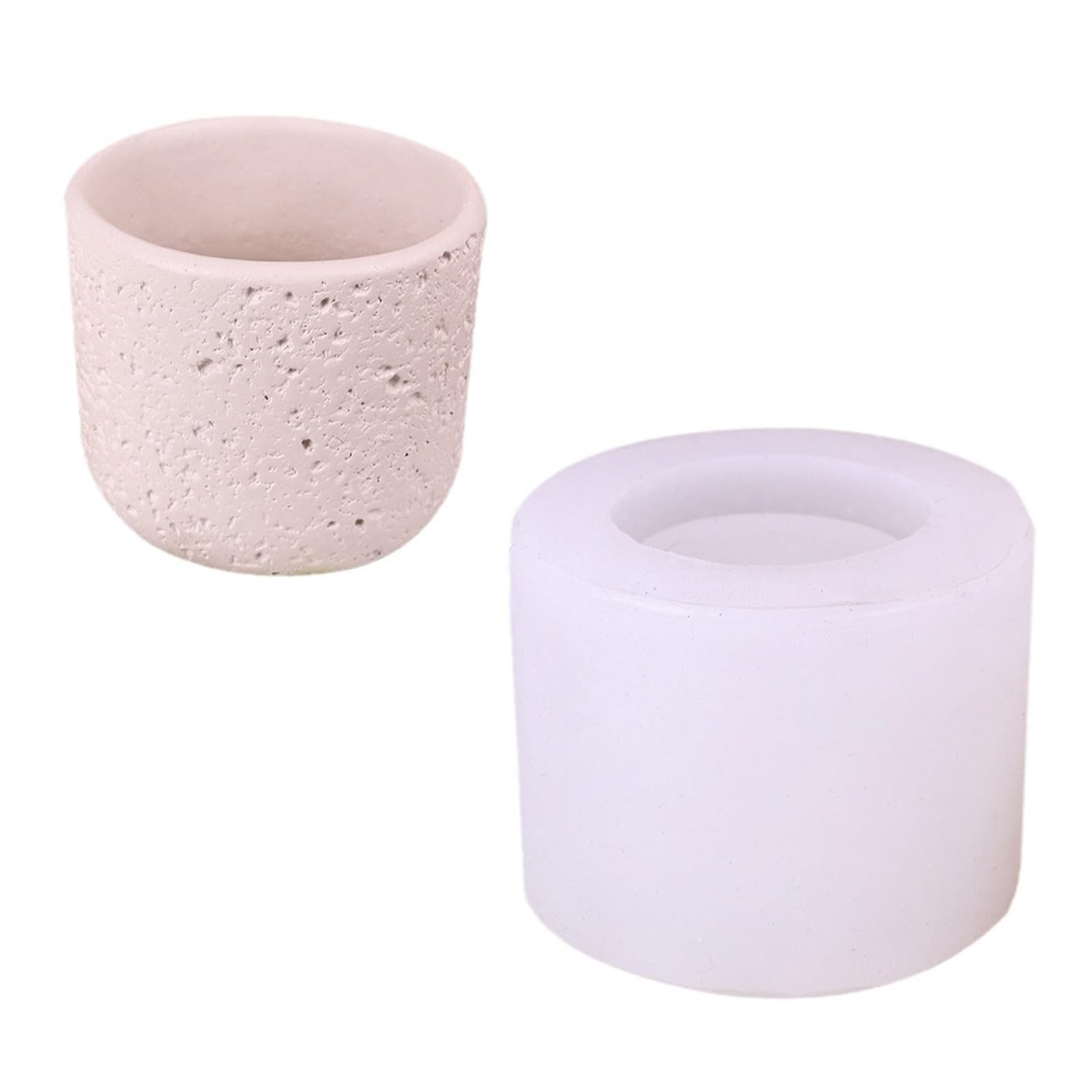 Moule en silicone pour pot de fleurs en béton et résine époxy pour bougie
