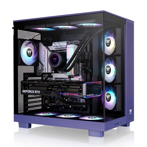 Image of Thermaltake View 380 XL TG ARGB; 4x120mm ARGB Lite Fans Included; 360mm Radiator Support; 420mm GPU Clearance; Hidden Connector Support; Dual Chamber; Future Dusk; CA-11E-00MNWN-00