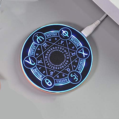 Universal Qi Fast Charging Wireless Charger 10W Glowing Magic Array Wireless Charger for iPhone Samsung Universal Mobile Phone,B