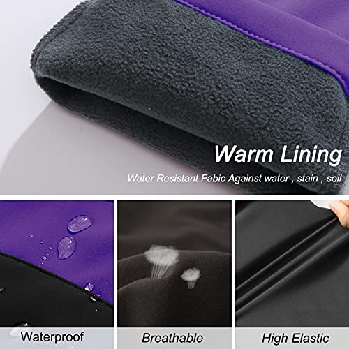 SEAUR - Boys Snow Pants Kids Winter Pants Girls Fleece Lined Softshell Waterproof Hiking Pants Thick Warm Outdoor Trousers3