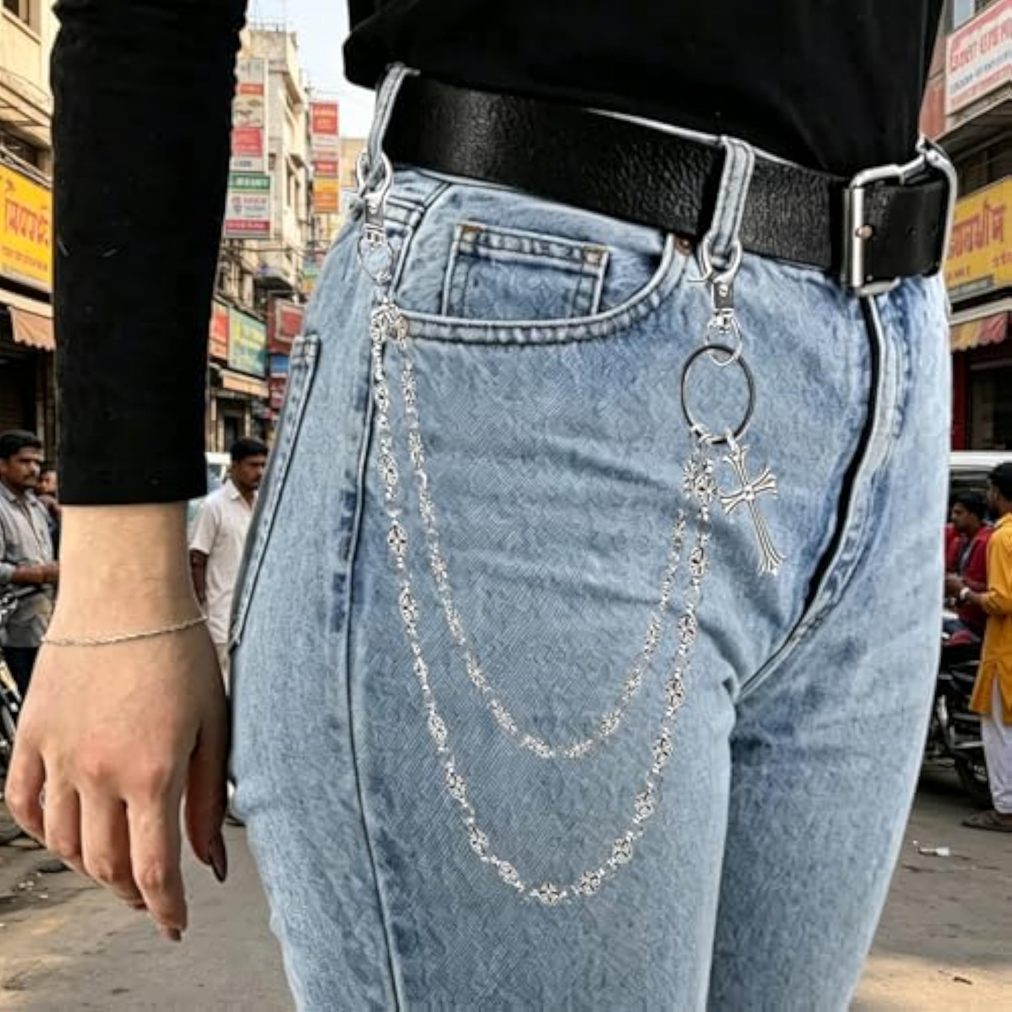 Men's Stylish Chain Necklace, Durable Metal Construction