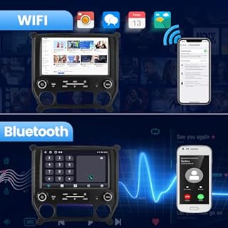 Android 13 Car Radio Compatible for Chevrolet Silverado/GMC Sierra 2014-2019,10 Inch Wireless CarPlay Android Auto Head Unit Stereo Built-in DSP WiFi SWC Type-C Fast Charging [2G+32G]