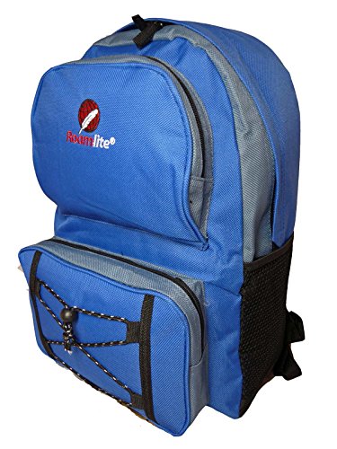 Roamlite RL31M Mochila ligera para niños, para carpetas tamaño A4, capacidad de 25 l, peso: 0,5 kg, 46 x 33 x 20, disponible en 5 colores , Light Blue Grey (negro) - RL31LbGy
