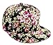 Floral Flower Snapback Adjustable Fitted Men's Women's Hip-Hop Cap Hat Headwear