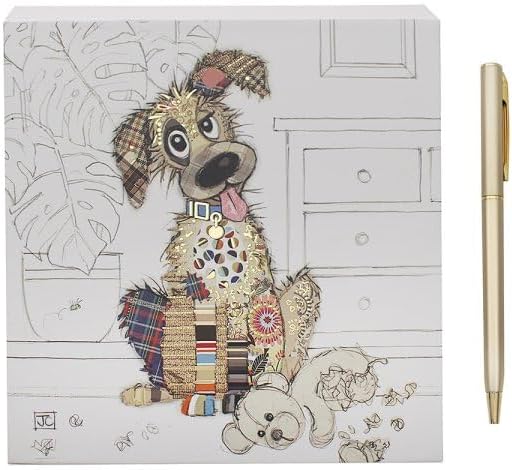 Lesser & Pavey Funky Art Memo Pad | Artistic Square Memo Block For Office, Home or Schools | Memo Pad Block With Lovely Designs - Murphy Mutt