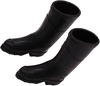 SAFIGLE 1 Par Mini Botas De Chuva Mini Casa De Bonecas Mini Brinquedo Mini Acessórios Enfeite De Jardim Natal Preto Mini Sapatos Micro Paisagem Decoração Sapatos De Boneca Escala 1/12
