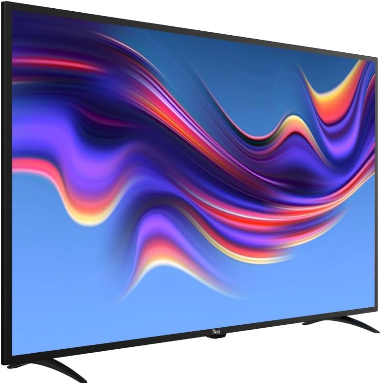 Family watching Next Google Android TV with various streaming app logos displayed