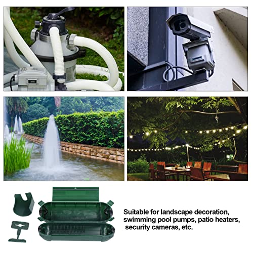 Extension cord cover, green rustproof cover to protect outdoor extension cord for patio heater - Image 3