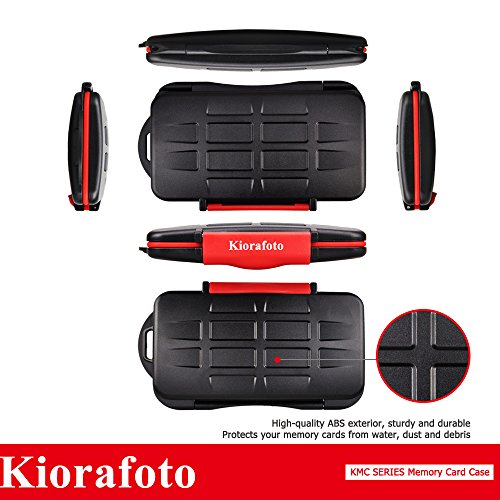 Kiorafoto Professional Water-Resistant Anti-Shock Holder Storage Sd Sdhc Sdxc Tf Memory Card Case Protector Cover With Carabiner For 12Sd Cards & 12 Micro Sd Cards #TOP3