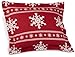 Pinzon Lightweight Cotton Flannel Sham - Standard, Snowflake Bordeaux