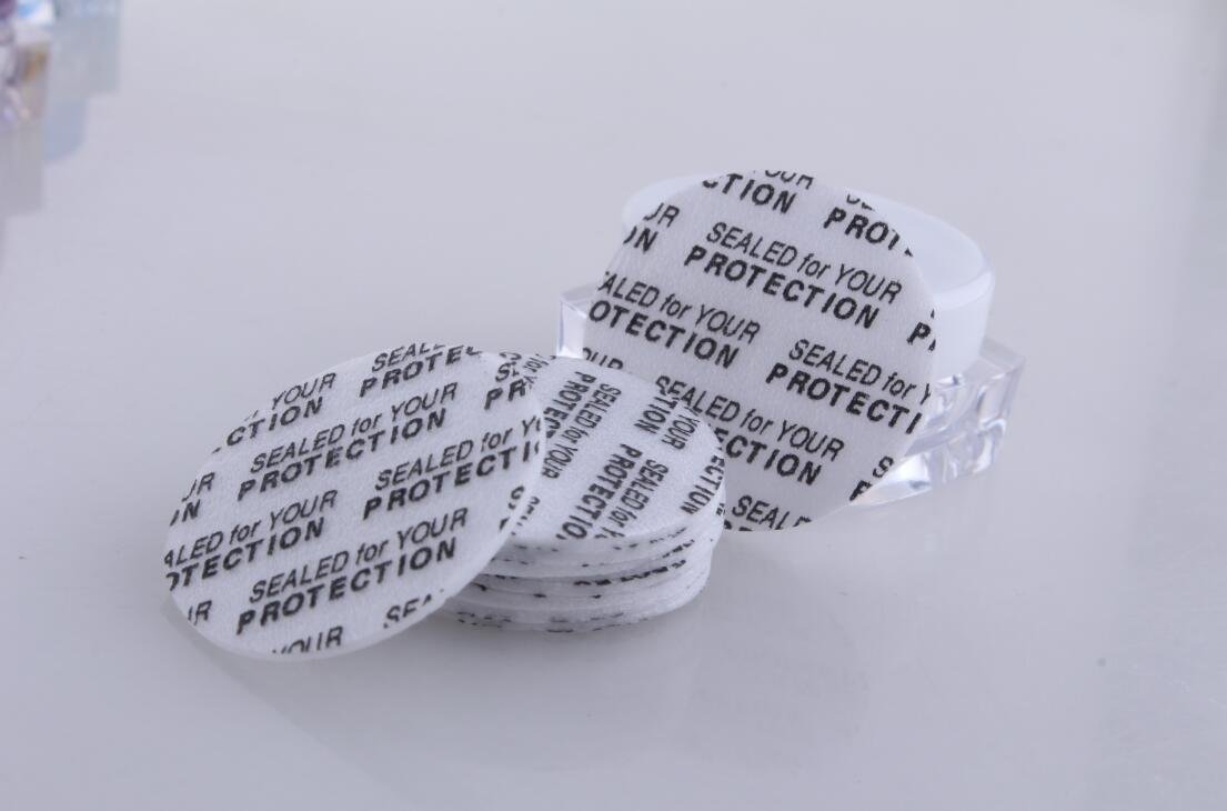 Elandy 100PCS Pressure Sensitive Lines Foam Safety Tamper Resistant Seals for Cosmetic Bottle/Jar Cap Liners Tamper Seal Cap Liner Sealed for your Protection (Diameter 2.7cm)