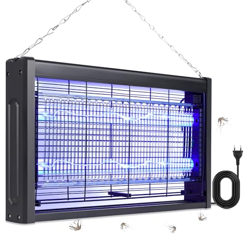 TTANMILY Lámpara Mata Mosquitos, 20W Light Fly Zapper, Mata Moscas, Mata Insectos y Moscas electrónico para el hogar, jardín, Patio y Cocina Comercial