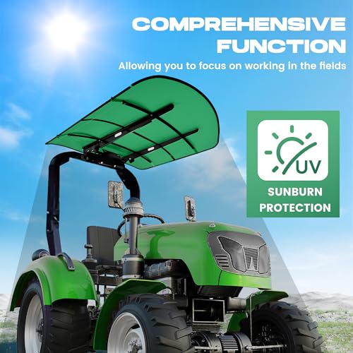 Image of ECOTRIC Tractor Canopy for ROPS 48-3 /8 inch X 48-3 /8 inch - Green Rops Canopy for