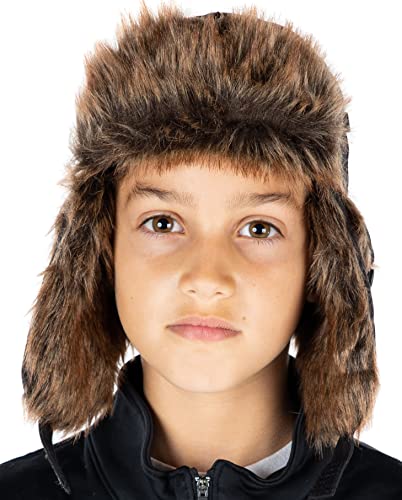 Funky Junque Children Trapper Hat - Black (5-9 Years) #TOP2