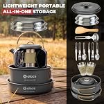 ALOCS 20pcs Camping Cookware Mess Kit, Camping Pots and Pans Set - Image 3