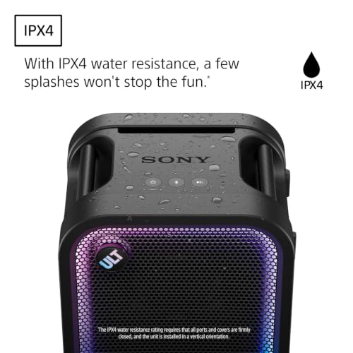 Sony ULT Tower 5 Bluetooth Karaoke Party Speaker | Up to 20 Hr Battery, Quick Charging, IPX4, Party Lighting, XLR/RCA/Mic Inputs, 10-Band EQ, Handles - image 4