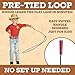Western Stage Props Children’s Cowboy Kiddie Trick Rope Lasso Pre-Tied | Ages 4-10 |Blue|