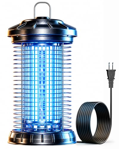 ZammingZap Bug Zapper for Outdoor, 4200V Smart High Voltage with Dual-Wavelength UV, CO2 Mimic, IPX5 Waterproof Insect Trap for Patio, Backyard, Garden