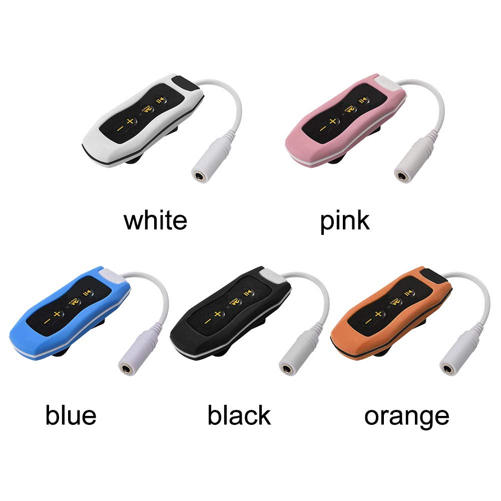 Lettore musicale MP3 con cavo, per sport acquatici, radio FM portatile, ricaricabile, multifunzione .0, immersioni domestiche, IPX8, nuoto impermeabile (nero)