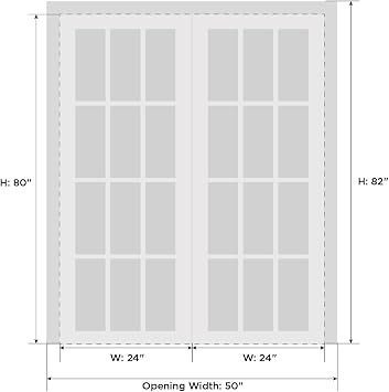 SARTODOORS Quadro 4588 | Double Swing Interior French Doors with Glass with Black Glass, MDF, Hardware Included, 48x80, White, Modern