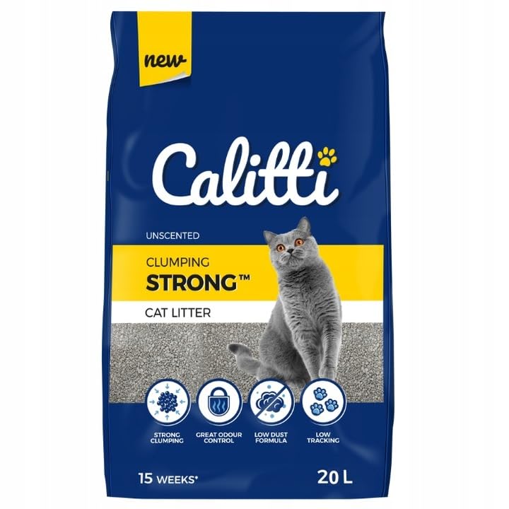 CALITTI STRONG żwirek bentonitowy dla kota do kuwety Unscented Bezzapachowy 20l
