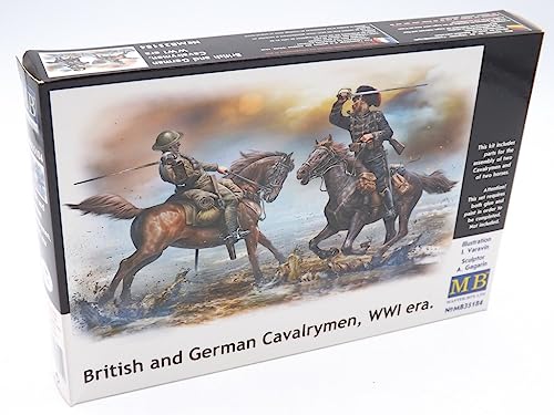 Figurines British y German cavalrymen, época WWI