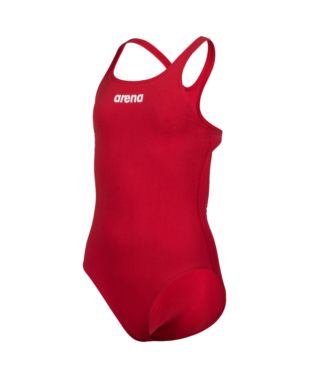 arena Solid Swim Pro Team jednoczęściowy kostium kąpielowy dla dziewcząt, szybkoschnący kostium kąpielowy, sportowy strój kąpielowy z tkaniny arena MaxLife Eco o maksymalnej odporności na chlor,