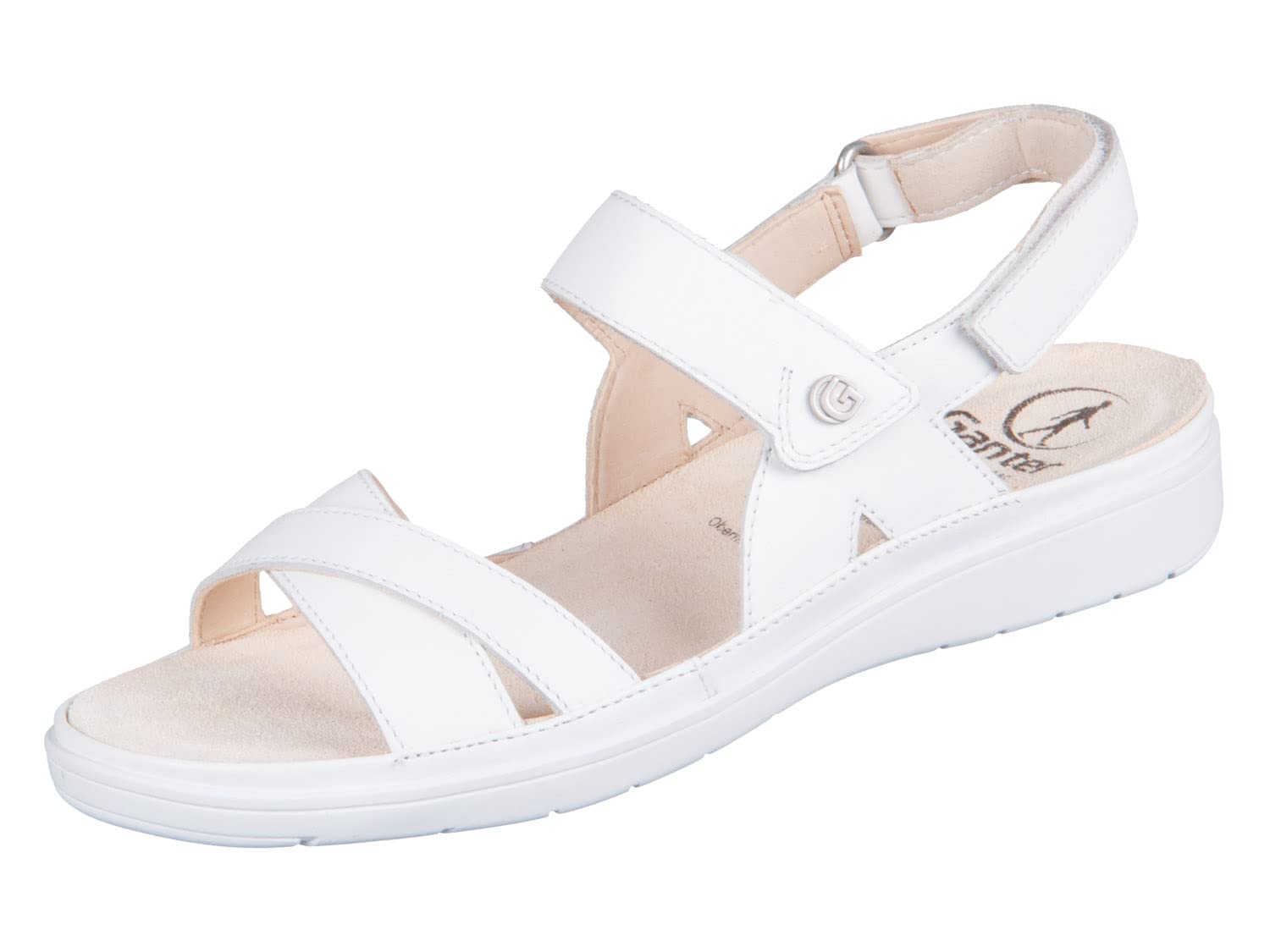 Ganter Women's Evi Sandals, Milk, 42 EU Schmal