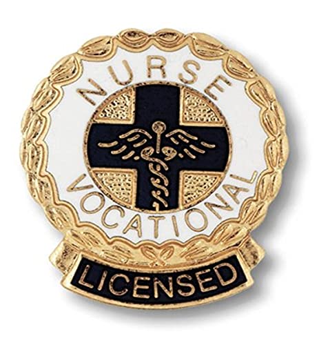 Image of Prestige Medical Emblem Pin, Licensed Vocational Nurse (Wreath Edge)