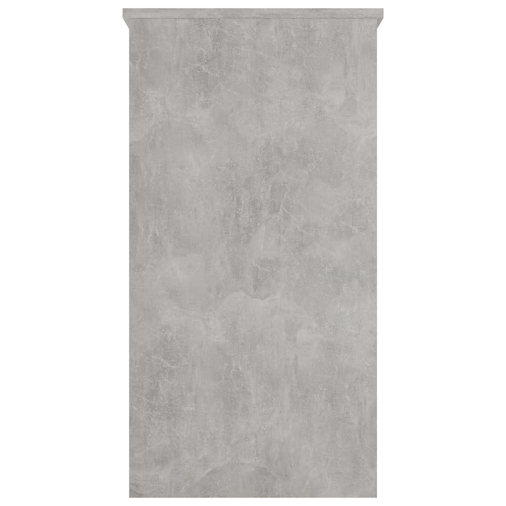 Biurko betonowe szare 80 x 40 x 75 cm, materiał drewnopochodny, z 2 szufladami, kompaktowe biurko komputerowe do domowego biura, nowoczesnego pokoju młodzieżowego