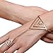 Produktbild Fashion Damen Schmuck Zubehör Finger Ring Armreif Slave Kette Triangle Hand Armband