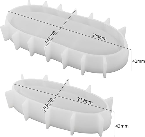 Miniatura 3 de Moldes de silicona para platos grandes para resina, moldes de resina para platos pequeños y grandes, moldes de resina transparentes de forma redonda